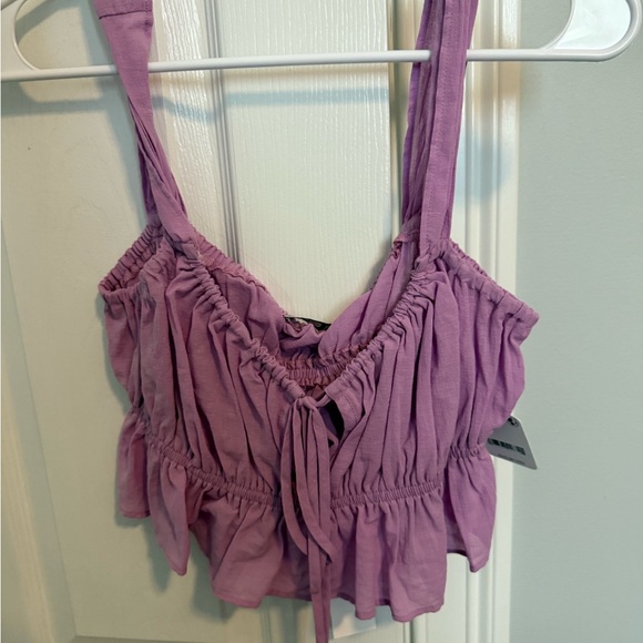 Ciao Lucia Lavender Ruffled Tank Top - Picture 1 of 4